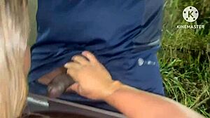 esposa cheats cuckold with big black bull street car