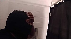 burglar caught shaking ebony babe's oiled ass before anal pounding