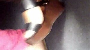 hot mature feet in candid wedges!
