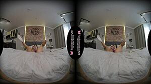 i crave sarah kay's shaved pussy sliding glass dildo vr