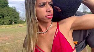 Naked Wife Fingers Asshole Soccer Field