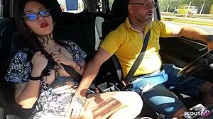 Inked Latina Teen Nympho Seduces Driver For Public Beach Fuck And Facial