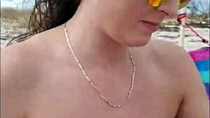 Helena Price Teases Cock on Caribbean Nude Beach Voyeur Day Two