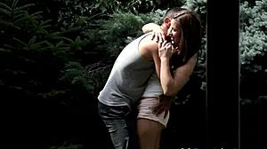 sexy babes' feet get hardcore footjobs and cumshots outdoors