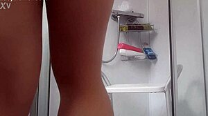 slippery sissy soaks up in steamy shower fun 🛁🍑