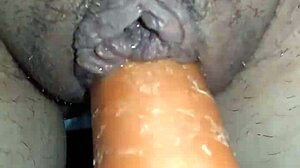 GRETALA GAGS ON MASSIVE CARROT WHILE MASTURBATING TO SQUIRTING ORGASM!