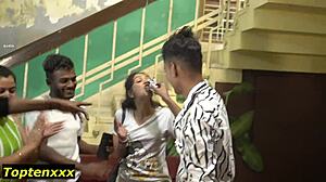 birthday party turns erotic as curvy housewife submits to wild foreplay and fucking