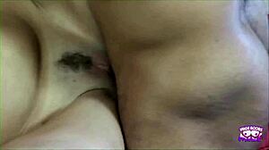 the smoking hot latina lady mounts her big black cock boyfriend cowgirl with wild passion