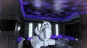 furry trans girl gooning hard in roblox studio with intense fucking vibes