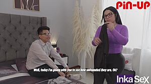 Curvy Colombian Fitness Latina Petite Ass Gets Penetrated By Trainer Mandingo Pin-Up