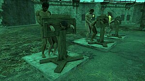 Fallout 4 slut punished with multi pillory anal assfucking