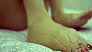 Sexy Blonde Foot Goddess Teases Nylons Bare Toes Begs for Your Cum Tribute