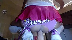 Latin tranny teen 18+ gapes ass with huge toys skinny big ass