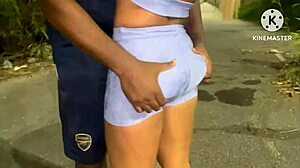 esposa cheats cuckold with big black bull street car
