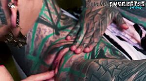 Ever tried anal, tattooed hippie? Kinky alt pornstar teaches you first time!