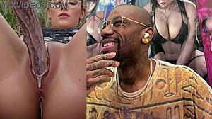 thicc nerdy princess zelda's bald pussy licked creampied oozing cum!