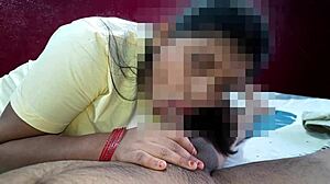 Cute Schoolgirl Blowjob Leads To Orgasm And Creampie On Pussy With BF!