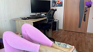 oh god footjob from pantera nika covers feet in loads of cum