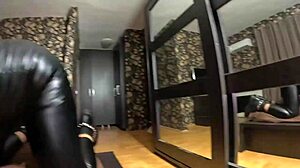 Nympho Stepmom in Leather Demands Cum All Over Tight Pussy