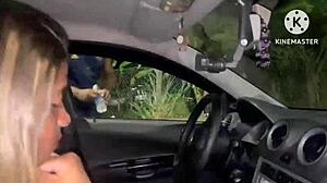 esposa cheats cuckold with big black bull street car