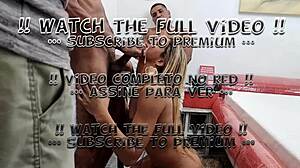 backstage wife gives ass fuck facial right in front of cuck husband!