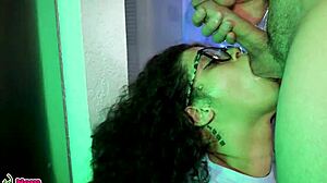 Thick Latina's Throat Destroyed by Esophagus-Fucking POV Blowjob!
