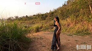 dread hot wet pussy almost caught fucking public in forest cuckold style