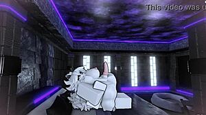 furry trans girl gooning hard in roblox studio with intense fucking vibes