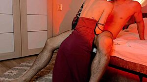 skinny asian wife bent over for anal creampie doggystyle on new year