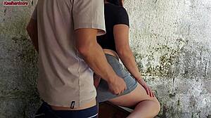 Hot Short Maid Grabs Boss Penis Puts In Yard Pussy