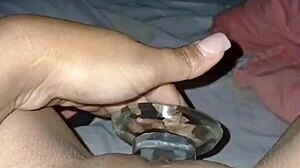Helping Stepsis Masturbate Her Oiled Tattoo Ass with Dildo
