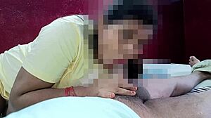Cute Schoolgirl Blowjob Leads To Orgasm And Creampie On Pussy With BF!