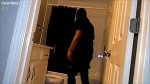 burglar caught shaking ebony babe's oiled ass before anal pounding