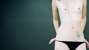 tattoo brunette starshine deepthroats messy licks balls swallows cum handjob