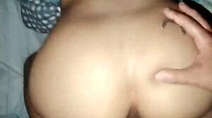 Helping Stepsis Masturbate Her Oiled Tattoo Ass with Dildo