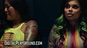you won't believe how nicole kitt gets pounded on the desk... police interrogation turns wild!