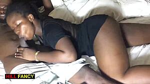 Horny ebony wife craves husband's big black cock