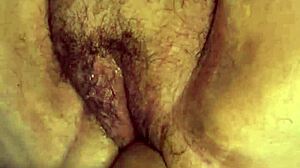 whoa this fat hairy milf pussy gets fisted and squirts up close