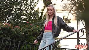nathalie et luth french blondes lesbian 3some lingerie