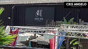 Kyara Nyx tours French swinger club Abso Spa pool sauna anal play...