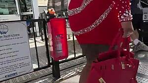 Squirting Dripping Wet Over Black Cock Outdoors!