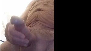 old man shaved and horny at home