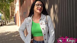 sexy latina nelia dances pole then takes hard fuck