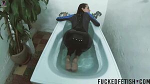 Skinny Spandex Bikini Tease Underwater Pool Seduction