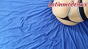 whoa check this ceiling cam catching big ass milf's sexy lingerie poses and curves!