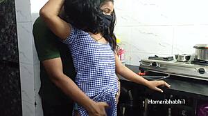 Saali Cooks While Jiju Fucks Her Standing in Kitchen!