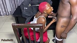 Petite Ebony Student Sneaks Office Fuck With Teacher