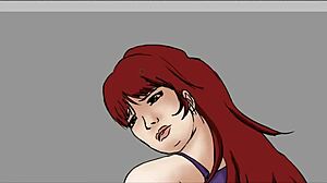 Redhead Chubby BBW Fat Ass in Miniskirt Speedpaint Tease