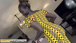 african beauty's fake music audition turns into big white cock exploitation