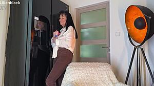 wow private mature brunette dildo fucks hairy pussy home!